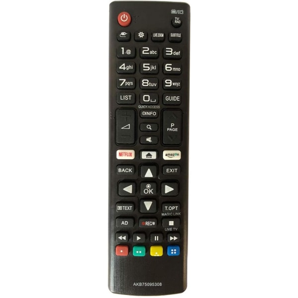 Äkta fjärrkontroll för LG AKB75095308 Ultra HD TV med Amazon Netflix-knappar