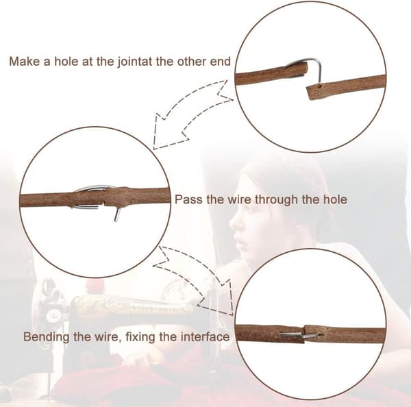 Antique Leather Sewing Machine Belt Strap 180cm Solid Non-slip with Hook Sewing Machine Accessories Brown for Singer Pedal Sewing Machine Foot