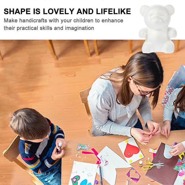 2 st Kreativ Arrangering DIY Björnmodellering Vit Björnform Bröllopsdekor