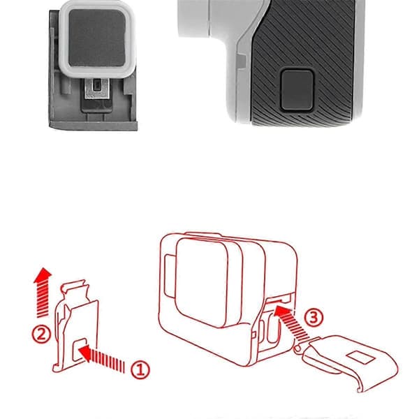 Side Cover for GoPro Hero 5 6 7 - USB-C & Mini HDMI Compatible Port Protector, Waterproof and Dustproof