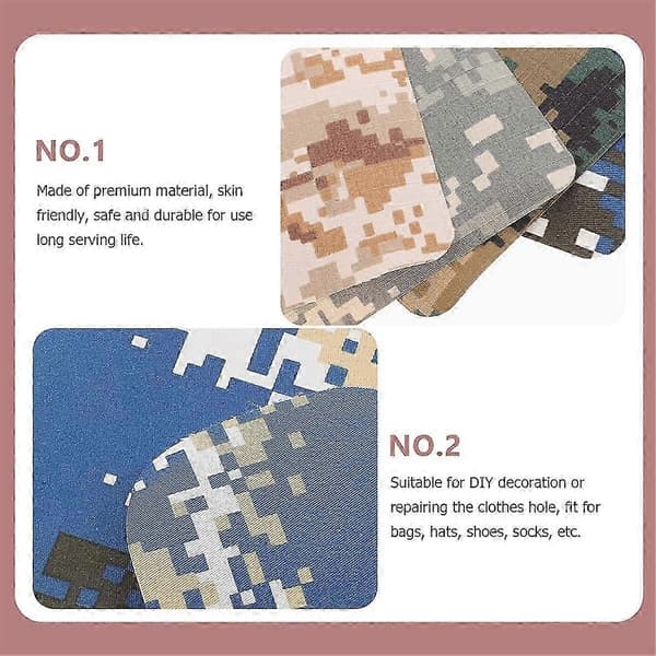 22 stk. camouflage-strygemærker til tøjreparation, jakker, jeans, hatte, tasker applikationer