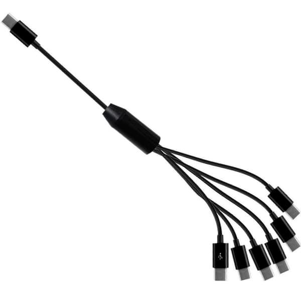 Fleksibel USB C Splitterkabel for Samtidig Lading og Dataoverføring, USB C-kabel, Reiseladekabel 2m 1 med 4 2m 1 with 4
