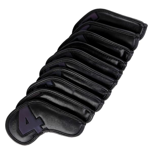 Golf Iron Covers 10pcs Golf Iron Head Covers Leather Golf Iron Cover Set Golf Iron Head Covers With