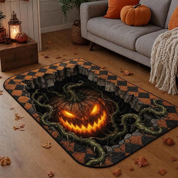 Halloween-teppe – gotisk teppe, dekorativt, for innendørs bruk -