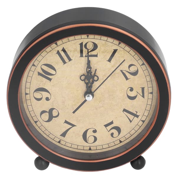 Table Clock Retro Style Easy Identification Silent Ticking Non-Radiating High Accuracy Battery Alarm Clock for Home Office