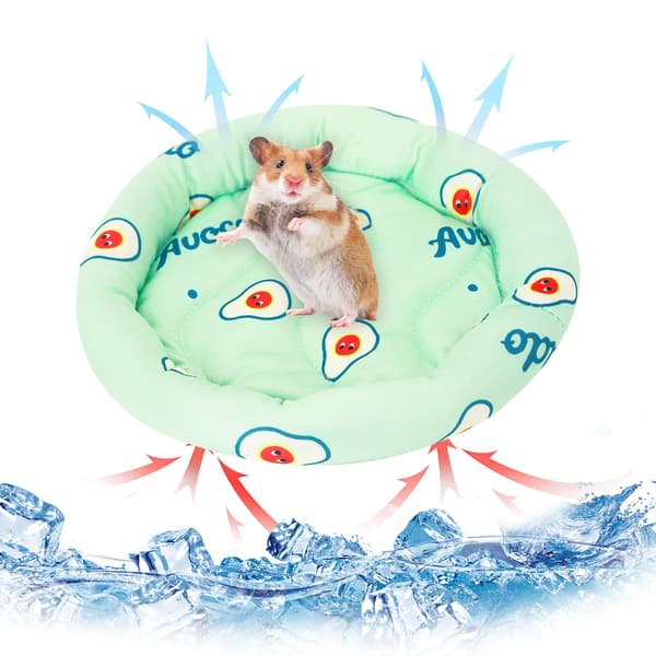 Cooling Mat for Hamster Summer Ice Silk Sleeping Bed for Small Pets Puppy Guinea Pig Hamsters Rabbits Cat (Green)