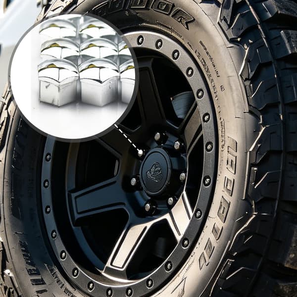 Wheel nut cover / Wheel bolt cover 20-pack with mounting tool