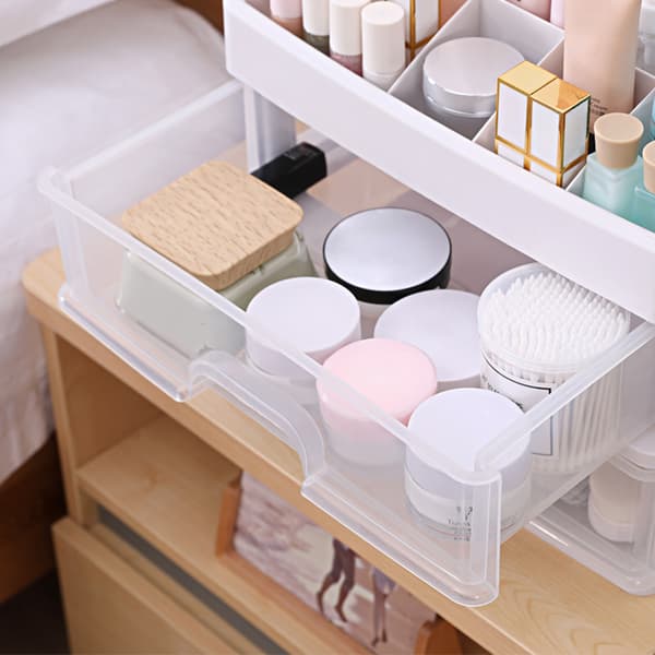 Multilayer Storage Box Dustproof Jewelry Makeup Organizer Clear Desktop Drawer for DIY Tools Stationery 1 1