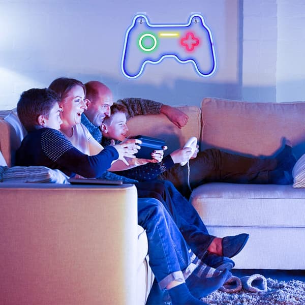 Spel Neon Skyltar Xbox Neonljusskylt Väggkonst Blå LED Neonljus