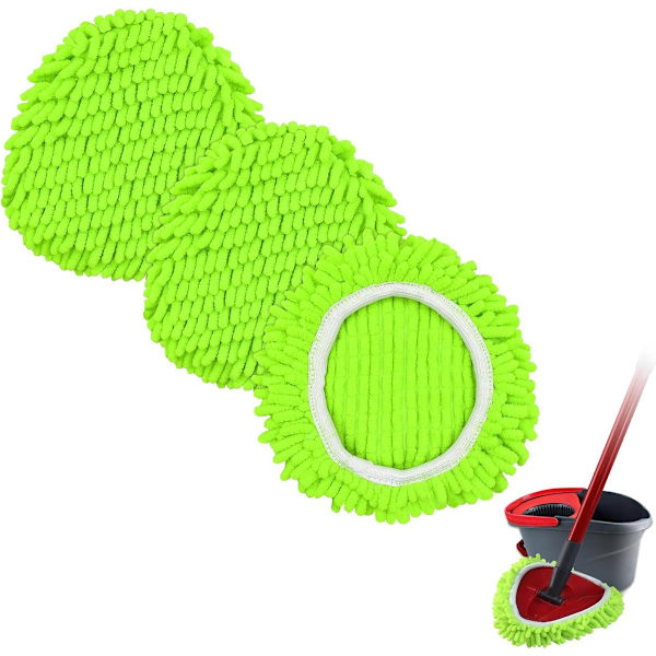 3-paknings erstatningsmoppputer egnet for O Cedar, egnet for Ocedar Easywring Spin Mops