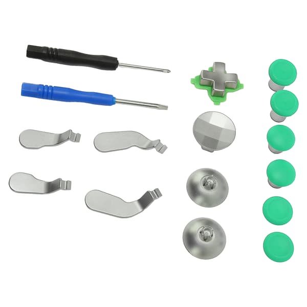 Handle Metal Key Paddle Set Professional Aluminum Alloy Replacement Control Key Paddle Kit for PS4 Green