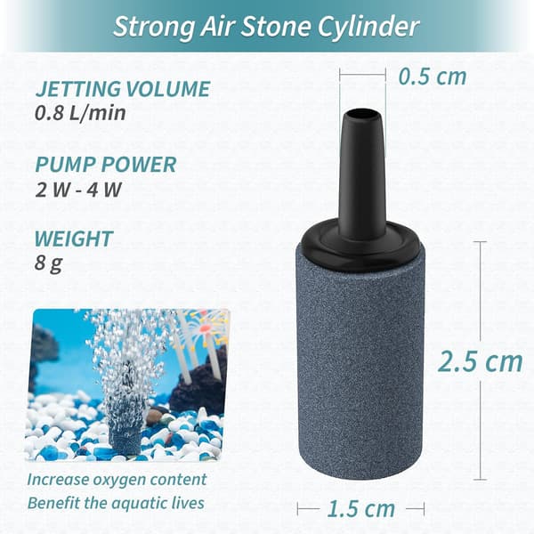 Aquarium 1\" Air Stone Cylinder Bubble Diffuser Release Tool for N