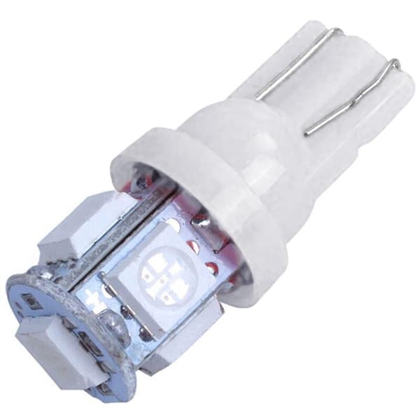 10-pakning - T10 W5W Hvite Diode Pærer LED Lamper Hvit Hvit Vit