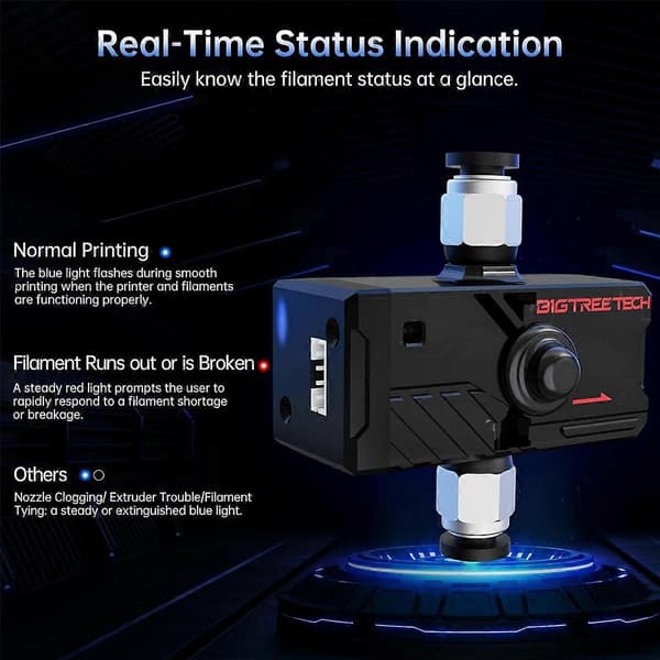 V2.0 Smart Filament Sensor, Filament Runout Sensor for SKR MINI E3 V3.0/Octopus 3D Printer Motherboard