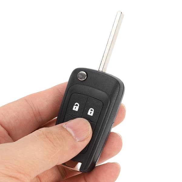 Car 4 Button Folding Remote Key Case Shell Cover Black Replacement Fits CHEVROLET
