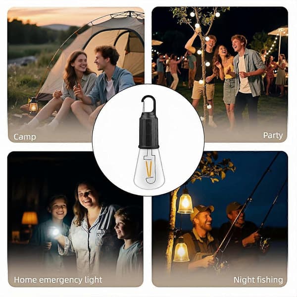 Portable LED Camping Lantern, Hook to Hang Anywhere | USB-C Rechargeable | 3 Brightness Modes