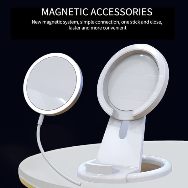 Trådløs opladerstativ Magnetisk opladningspladeholder til iPhone 12 Mini/11 Pro Max/Xs/Xr/X/8 Hvid