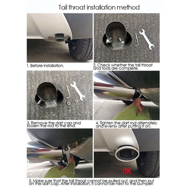 Bilens bageste udstødningsrør lyddæmper rør i rustfrit stål haleudløb til LS430 450460 2004-2005 Blå