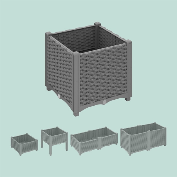 Rattan-look planter box 2530