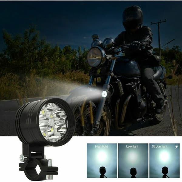 Super Bright White Motorcycle LED Projector Headlight Waterproof Spotlight Headlamp Driving Fog Light 6000K - 60W