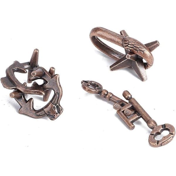 2025 Suitable Zinc Alloy Magic Lock Puzzle Unlock Zipper Durable Educational Puzzle Lock Toy Set