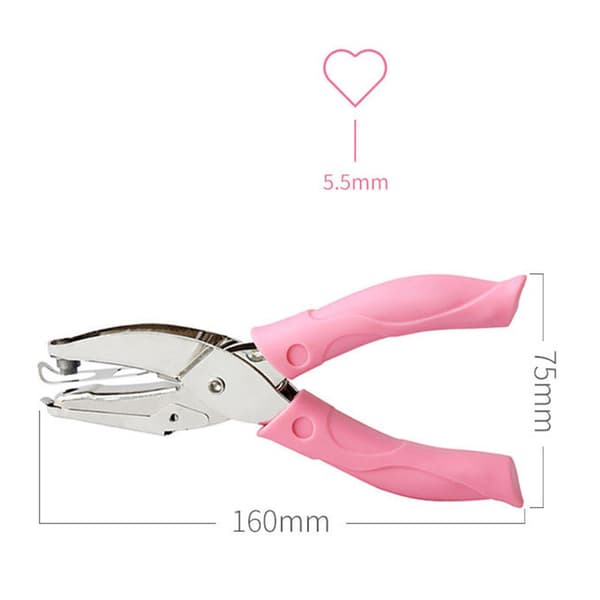 Small Single Hole Punch, Comfortable Handle, Compact and Lightweight Handheld Hole Punch for Home Office, DIY, 5mm Star Hole