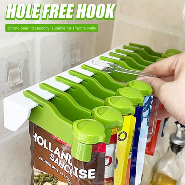 Wall-mounted/Rotating Spice Packet Holder Punch-free Storage Rack for Spice Packets Wall Mount 10 Grids Wall Mount 10 Grids