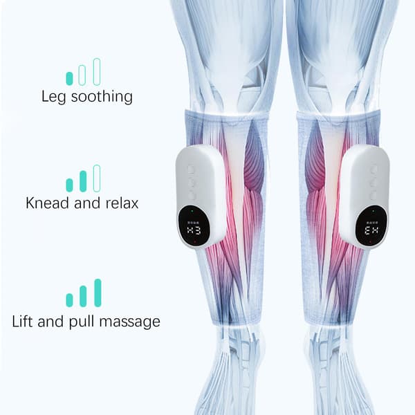 Smertelindrende benmassager, bærbar benmassageapparat til hjemmebrug [DB] Grå 2 stk. Grey 2pcs