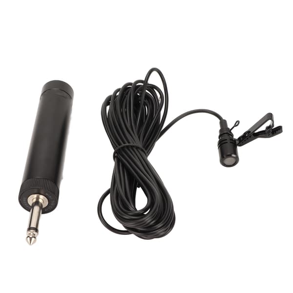 Wired Lavalier Microphone Noise Cancelling Omnidirectional Condenser Lapel Mic with 3.5mm 6.5mm Jack for Instrument Mixer