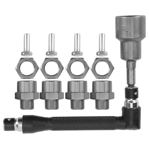 12 mm til 17 mm hjulhexnavomformeradapter topnøglesæt til 1/10 1/8 RC-biler Titanium