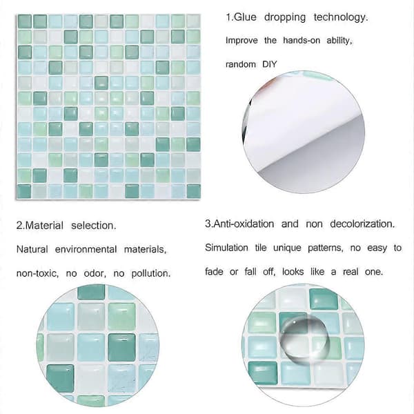 3D Self-Adhesive Tile Wall Sticker for Kitchen and Bathroom Home Decor DIY Wallpaper