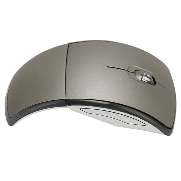 Foldable Wireless Mouse Portable Compact 2.4G Wireless Foldable Mouse 1600dpi Matte Office Gaming Mouse Gray