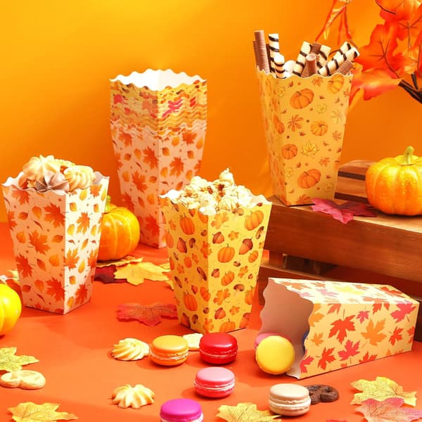 24 st höst tacksägelse popcornlådor pumpalöv artikel_paket_kvantitet - item_package_quantity
