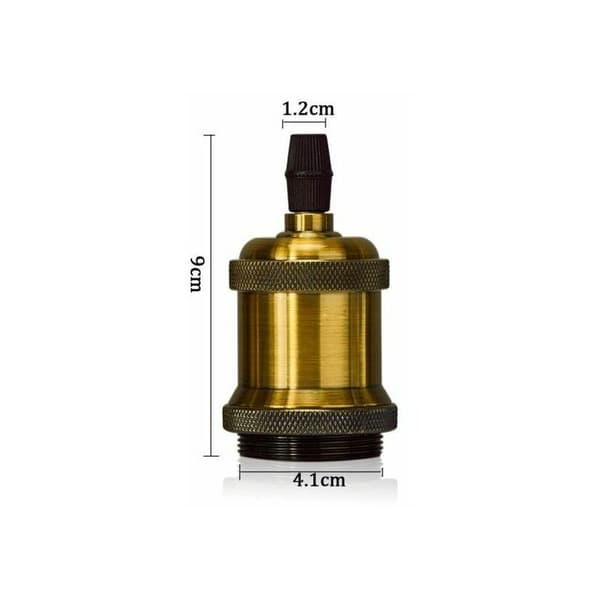 Et sett med 3-Socket E27 Spiral DIY Retro Lampeadaptere for Hengende Lampeoppheng, Antikk Gull