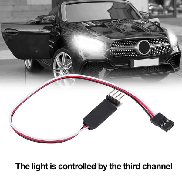 190 mm forlængerkabel til lysafbrydersystem til RC-modelbil Flash LED 3CH