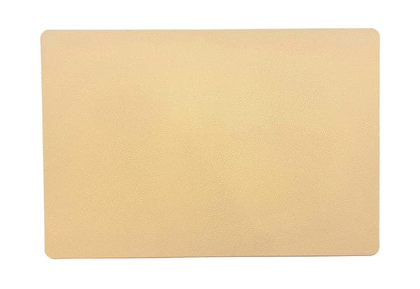 Dækkeserviet Læderlook Beige/Sort 4-pak Svart black