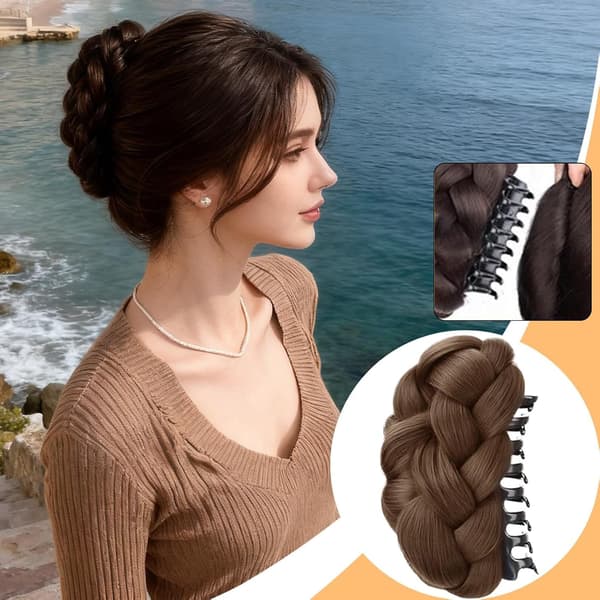 Hårpynt til kvinder Event hårstyling tilbehør lysebrun tekstureret opsætning hellbraun textured updo