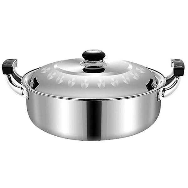 Dobbelthåndtak Hotpot Gryte Rustfritt Stål Delt Hotpot Multifunksjonell Gryte Hjemmetilbehør