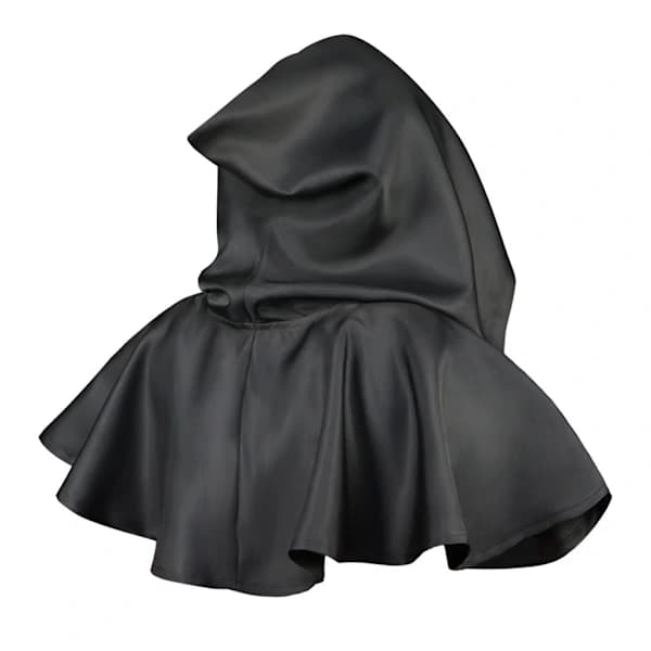 Halloween Hooded Cape Shawl Polyester Medieval Cowl Hat Photo Prop Black[CO]