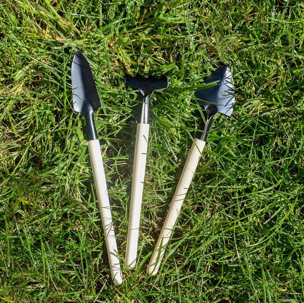 3-delad miniträdgårdsredskapsuppsättning Blomkrukskratta Trädgårdsspade Spade Seedl
