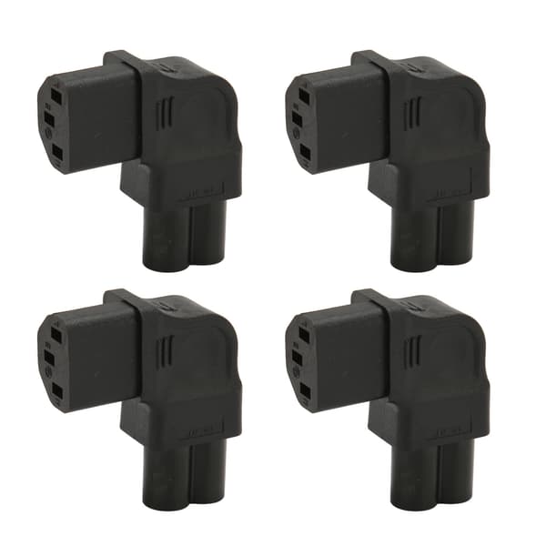 IEC320 C6 til C13 Strømadapter 90 Grader 2.5A‑10A 250V Strømstikadapter til UPS Computerstik 4 stk.