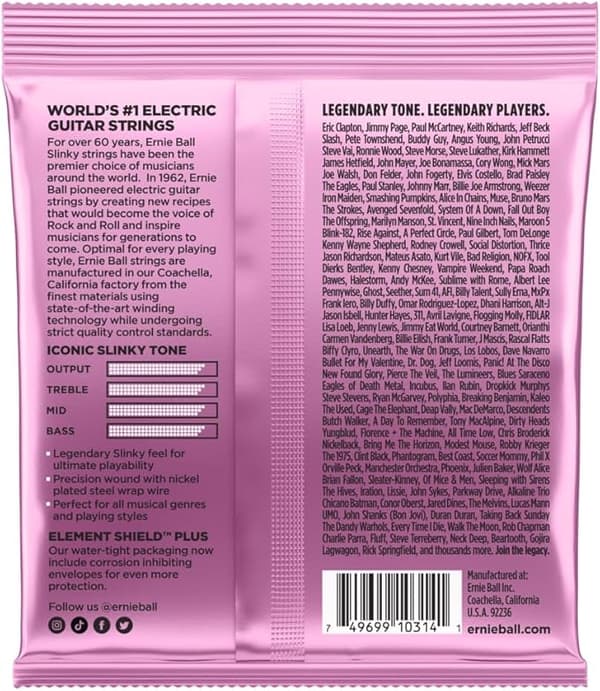 Ernie Ball Mega Slinky Nickelpläterad Elgitarrsträng, Storlekar 10.5-48 (P02213) Mega (10.5-48) Mega (10.5-48)