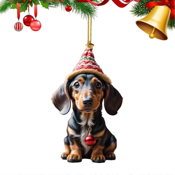 Gravhund Julepynt Juletræsdekoration til hjem og bil