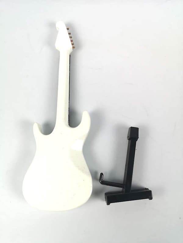 Elektrisk Gitar Ornament Mini Gitarrmodell Festivaldekorasjon Med Stativ (ge34w-14-s)