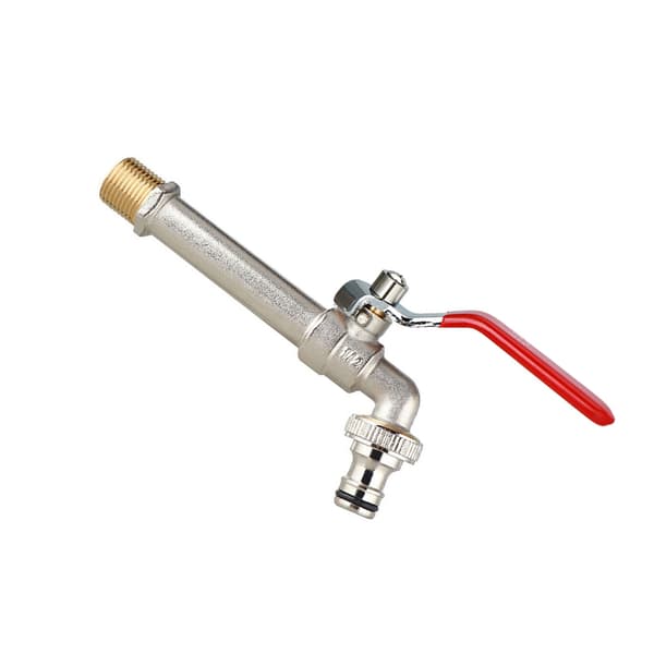 Red Electroplated Iron Handle Outdoor Faucet 288