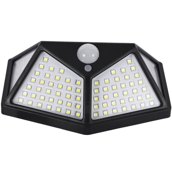 Veggmonterte solcellelamper med bevegelsessensor COB utendørs vanntett vegglampe 100LED