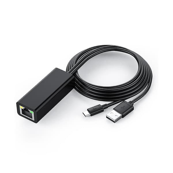TV Ethernet-adapter TV 4K Stick USB-C til RJ45 LAN-netværksadapter med USB 2.0 strømkabel til Powe