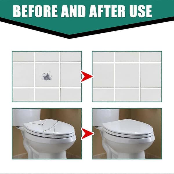 Ceramic Tile Repair Paste Quick-Drying Waterproof Toilet Bathtub Repair Adhesive 100ML Set 100ML-set