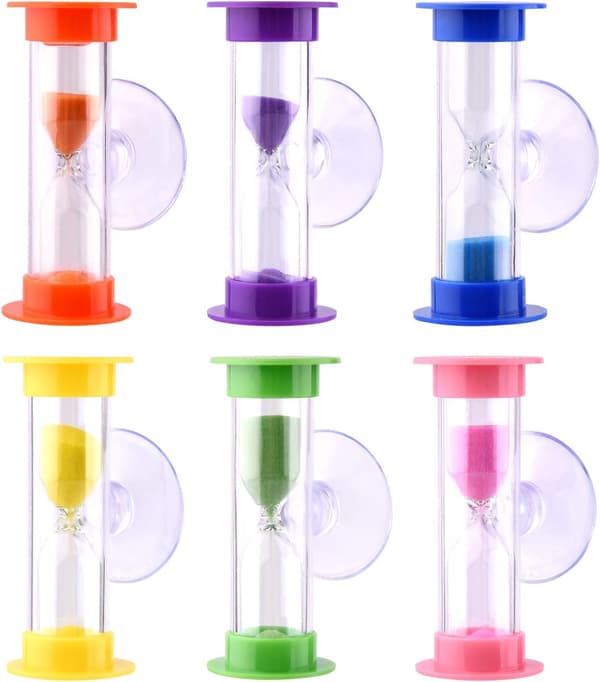 Timeglass med sugekopp Timeglass Timer for spill, matlaging, til