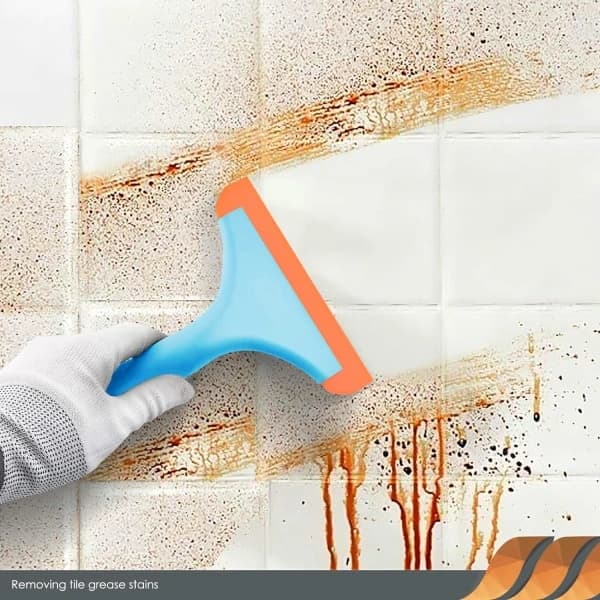 2-pack Window Cleaner with Handle, Flexible Rubber Squeegee, Shower Squeegee, for Glass, Mirrors, Car Windows, Bathroom, 6 Inch
